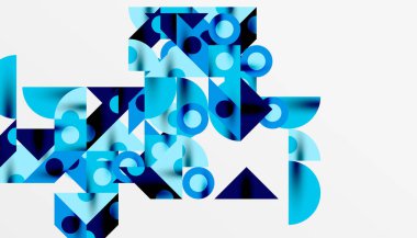 Renkli üçgenler kare geometrik tasarımı daire içine alır. Duvar kağıdı, afiş, arkaplan, kart, kitap illüstrasyonu, iniş sayfası için soyut arkaplan