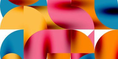 Gölge etkisi parlak daireler ve yuvarlak üçgenler geometrik modern sanat. Duvar Kağıdı, Sancak, Arkaplan, Kart, Kitap İllüstrasyonu, İniş Sayfası