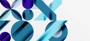 Geometrik neo desenler. Kapaklar, afişler, el ilanları ve posterler ve diğer şablonlar için soyut arkaplan