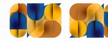 Minimum yuvarlak şekilli geometrik soyut arkaplan. Çember tasarımı. Duvar kağıdı, afiş, arkaplan veya iniş için moda tekno iş şablonu