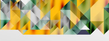 Teknik üstüste binen üçgen elementleri geometrik grafik desen biçimlendirir