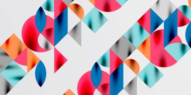 Üçgenler, yuvarlak üçgenler ve tekno sanatın daireleri. Duvar Kağıdı, Sancak, Arkaplan, Kart, Kitap İllüstrasyonu, İniş Sayfası