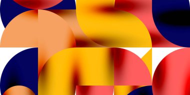 Gölge etkisi parlak daireler ve yuvarlak üçgenler geometrik modern sanat. Duvar Kağıdı, Sancak, Arkaplan, Kart, Kitap İllüstrasyonu, İniş Sayfası