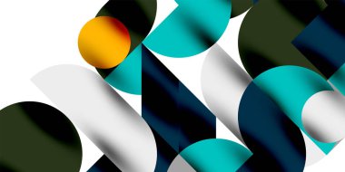 Gölge etkisi parlak daireler ve yuvarlak üçgenler geometrik modern sanat. Duvar Kağıdı, Sancak, Arkaplan, Kart, Kitap İllüstrasyonu, İniş Sayfası