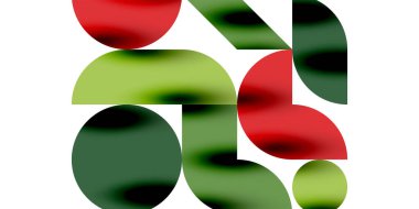 Teknik, dairesel şekilleri, geometrik sanatı en aza indirir. Vektör modern çemberler