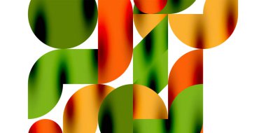 Teknik, dairesel şekilleri, geometrik sanatı en aza indirir. Vektör modern çemberler