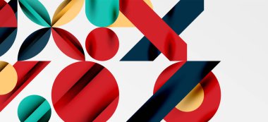 Geometrik neo desenler. Kapaklar, afişler, el ilanları ve posterler ve diğer şablonlar için soyut arkaplan