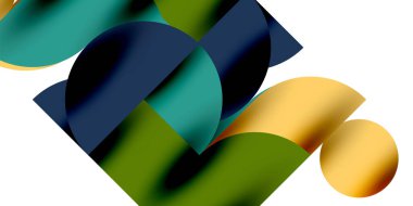 Teknik, dairesel şekilleri, geometrik sanatı en aza indirir. Vektör modern çemberler