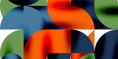 Gölge etkisi parlak daireler ve yuvarlak üçgenler geometrik modern sanat. Duvar Kağıdı, Sancak, Arkaplan, Kart, Kitap İllüstrasyonu, İniş Sayfası