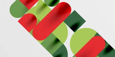 Daireler, yarı daireler, kareler ve yuvarlak şekiller mozaik tekno sanat eserleri. Duvar Kağıdı, Sancak, Arkaplan, Kart, Kitap İllüstrasyonu, İniş Sayfası