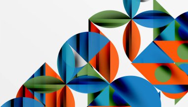 Neo memphis geometrik deseni daireler, kareler ve çizgilerle. Kapaklar, afişler, el ilanları ve posterler ve diğer şablonlar için pop sanatları soyut arka plan