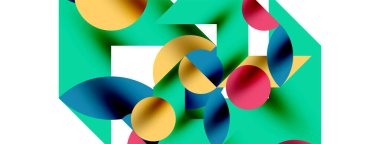 Daire deseni, çizgiler ve oklarla yuvarlak elementler Duvar kağıdı, pankart, arkaplan veya iniş için bileşimi