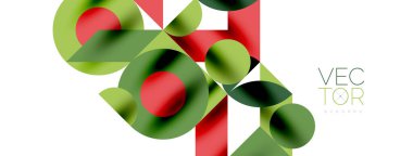 Daire deseni, çizgiler ve oklarla yuvarlak elementler Duvar kağıdı, pankart, arkaplan veya iniş için bileşimi