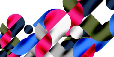 Gölge etkisi parlak daireler ve yuvarlak üçgenler geometrik modern sanat. Duvar Kağıdı, Sancak, Arkaplan, Kart, Kitap İllüstrasyonu, İniş Sayfası