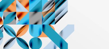 Geometrik neo desenler. Kapaklar, afişler, el ilanları ve posterler ve diğer şablonlar için soyut arkaplan