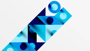 Renkli üçgenler kare geometrik tasarımı daire içine alır. Duvar kağıdı, afiş, arkaplan, kart, kitap illüstrasyonu, iniş sayfası için soyut arkaplan