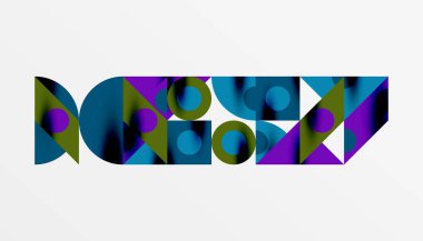 Renkli üçgenler kare geometrik tasarımı daire içine alır. Duvar kağıdı, afiş, arkaplan, kart, kitap illüstrasyonu, iniş sayfası için soyut arkaplan