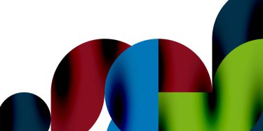 Teknik, dairesel şekilleri, geometrik sanatı en aza indirir. Vektör modern çemberler