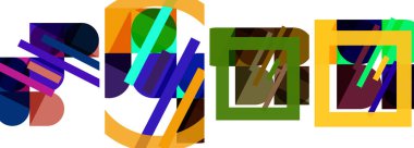 Duvar kağıdı, kartvizit, kapak, poster, afiş, broşür, başlık, web sitesi için Geometrik kompozisyon özeti poster