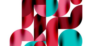 Teknik, dairesel şekilleri, geometrik sanatı en aza indirir. Vektör modern çemberler