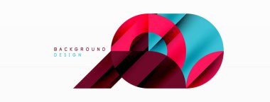 Çember ve çizgi geometrik arka plan. Duvar kağıdı, pankart, arkaplan ya da iniş için çapraz çizgileri olan yuvarlak şekiller