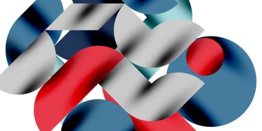 Teknik, dairesel şekilleri, geometrik sanatı en aza indirir. Vektör modern çemberler