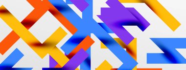 Renkli çizgiler soyut çizgi arkaplanı. Kapaklar, afişler, el ilanları ve posterler ve diğer şablonlar için pop sanatları soyut arka plan