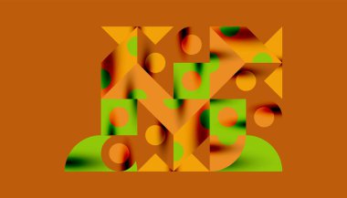 Renkli üçgenler kare geometrik tasarımı daire içine alır. Duvar kağıdı, afiş, arkaplan, kart, kitap illüstrasyonu, iniş sayfası için soyut arkaplan