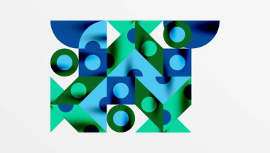 Renkli üçgenler kare geometrik tasarımı daire içine alır. Duvar kağıdı, afiş, arkaplan, kart, kitap illüstrasyonu, iniş sayfası için soyut arkaplan