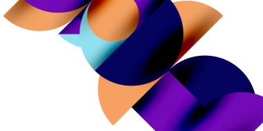 Gölge etkisi parlak daireler ve yuvarlak üçgenler geometrik modern sanat. Duvar Kağıdı, Sancak, Arkaplan, Kart, Kitap İllüstrasyonu, İniş Sayfası