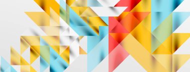 Teknik üstüste binen üçgen elementleri geometrik grafik desen biçimlendirir