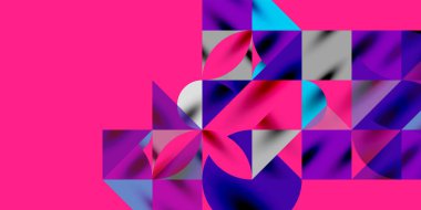 Üçgenler, yuvarlak üçgenler ve tekno sanatın daireleri. Duvar Kağıdı, Sancak, Arkaplan, Kart, Kitap İllüstrasyonu, İniş Sayfası