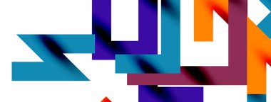 Renkli çizgiler soyut çizgi arkaplanı. Kapaklar, afişler, el ilanları ve posterler ve diğer şablonlar için pop sanatları soyut arka plan