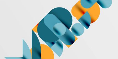 Daireler, yarı daireler, kareler ve yuvarlak şekiller mozaik tekno sanat eserleri. Duvar Kağıdı, Sancak, Arkaplan, Kart, Kitap İllüstrasyonu, İniş Sayfası