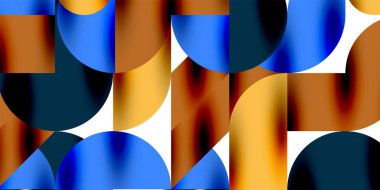 Teknik, dairesel şekilleri, geometrik sanatı en aza indirir. Vektör modern çemberler