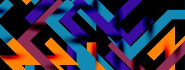 Renkli çizgiler soyut çizgi arkaplanı. Kapaklar, afişler, el ilanları ve posterler ve diğer şablonlar için pop sanatları soyut arka plan