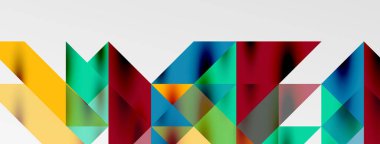 Teknik üstüste binen üçgen elementleri geometrik grafik desen biçimlendirir