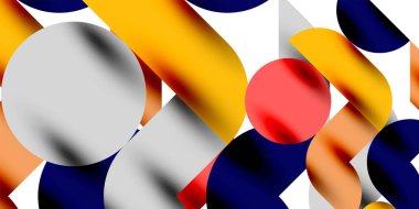 Gölge etkisi parlak daireler ve yuvarlak üçgenler geometrik modern sanat. Duvar Kağıdı, Sancak, Arkaplan, Kart, Kitap İllüstrasyonu, İniş Sayfası