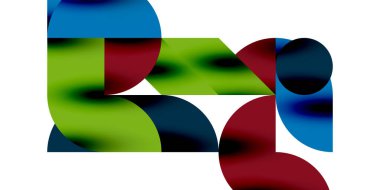 Teknik, dairesel şekilleri, geometrik sanatı en aza indirir. Vektör modern çemberler