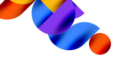 Teknik, dairesel şekilleri, geometrik sanatı en aza indirir. Vektör modern çemberler