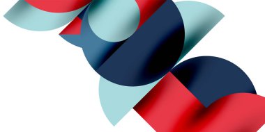 Teknik, dairesel şekilleri, geometrik sanatı en aza indirir. Vektör modern çemberler