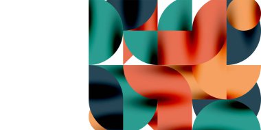 Teknik, dairesel şekilleri, geometrik sanatı en aza indirir. Vektör modern çemberler