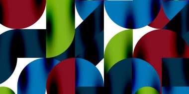 Teknik, dairesel şekilleri, geometrik sanatı en aza indirir. Vektör modern çemberler