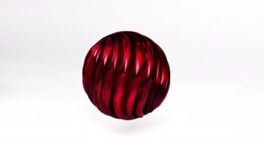 Beyaz 3D video arka planında soyut tekno küre