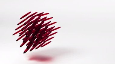 Cam elementlerden oluşan soyut küp hareket grafikleri
