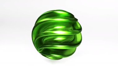 Beyaz 3D video arka planında soyut tekno küre