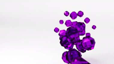 3d soyut geometrik şekil video arkaplanı