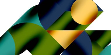 Teknik, dairesel şekilleri, geometrik sanatı en aza indirir. Vektör modern çemberler