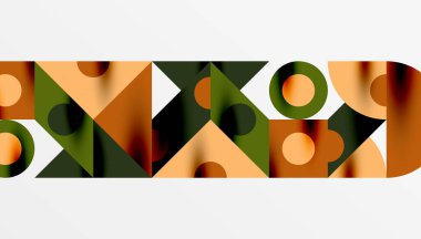 Renkli üçgenler kare geometrik tasarımı daire içine alır. Duvar kağıdı, afiş, arkaplan, kart, kitap illüstrasyonu, iniş sayfası için soyut arkaplan