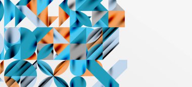 Geometrik neo desenler. Kapaklar, afişler, el ilanları ve posterler ve diğer şablonlar için soyut arkaplan